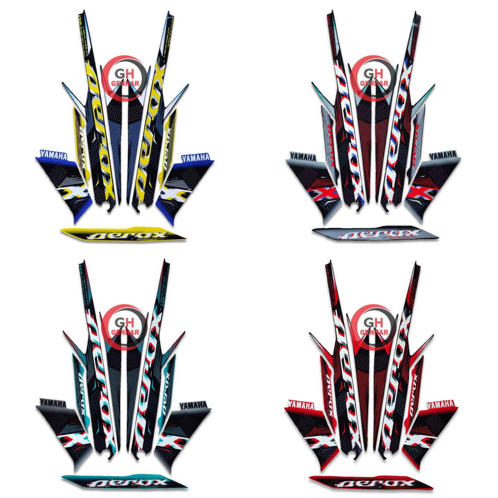 Stiker Striping Lis Les Polet Body Motor Yamaha Aerox Vva 155 2022 Fullset