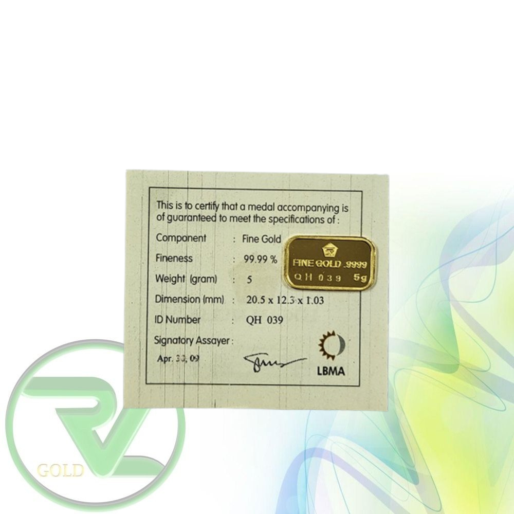 Rvl Gold Logam Mulia Antam (Lm) 5 Gr Retro Tidur