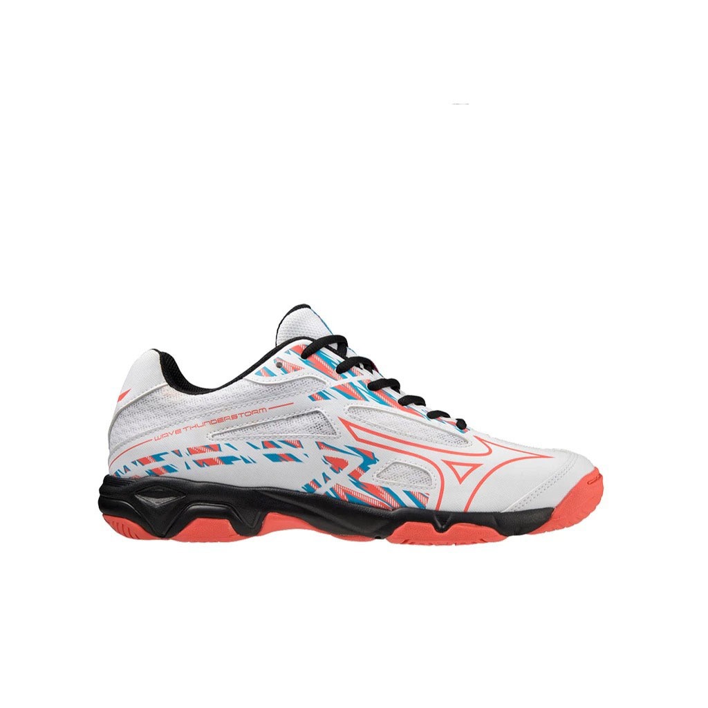 Mizuno Original Sepatu Voli Mizuno Wave Thunderstorm/V1GA222169/White/Coral/801.C Sepatu Mizuno Voli
