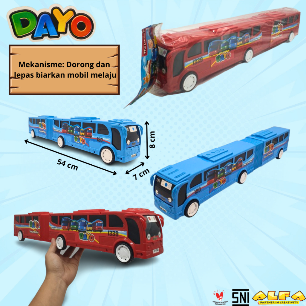 Toko Mainan ALFA Long Bus Dayo The Little Bus BP6745