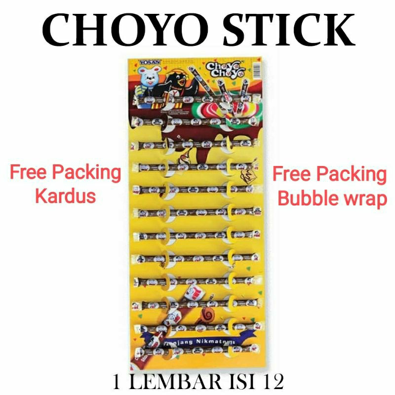 

Yosan Choyo Choyo Stick Pasta coklat Jumbo Lembar isi 12 pcs