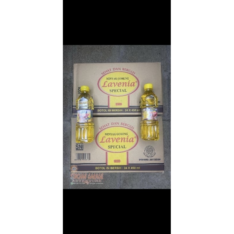 

minyak goreng 450ml kemasan botol sinai lavenia 12pcs