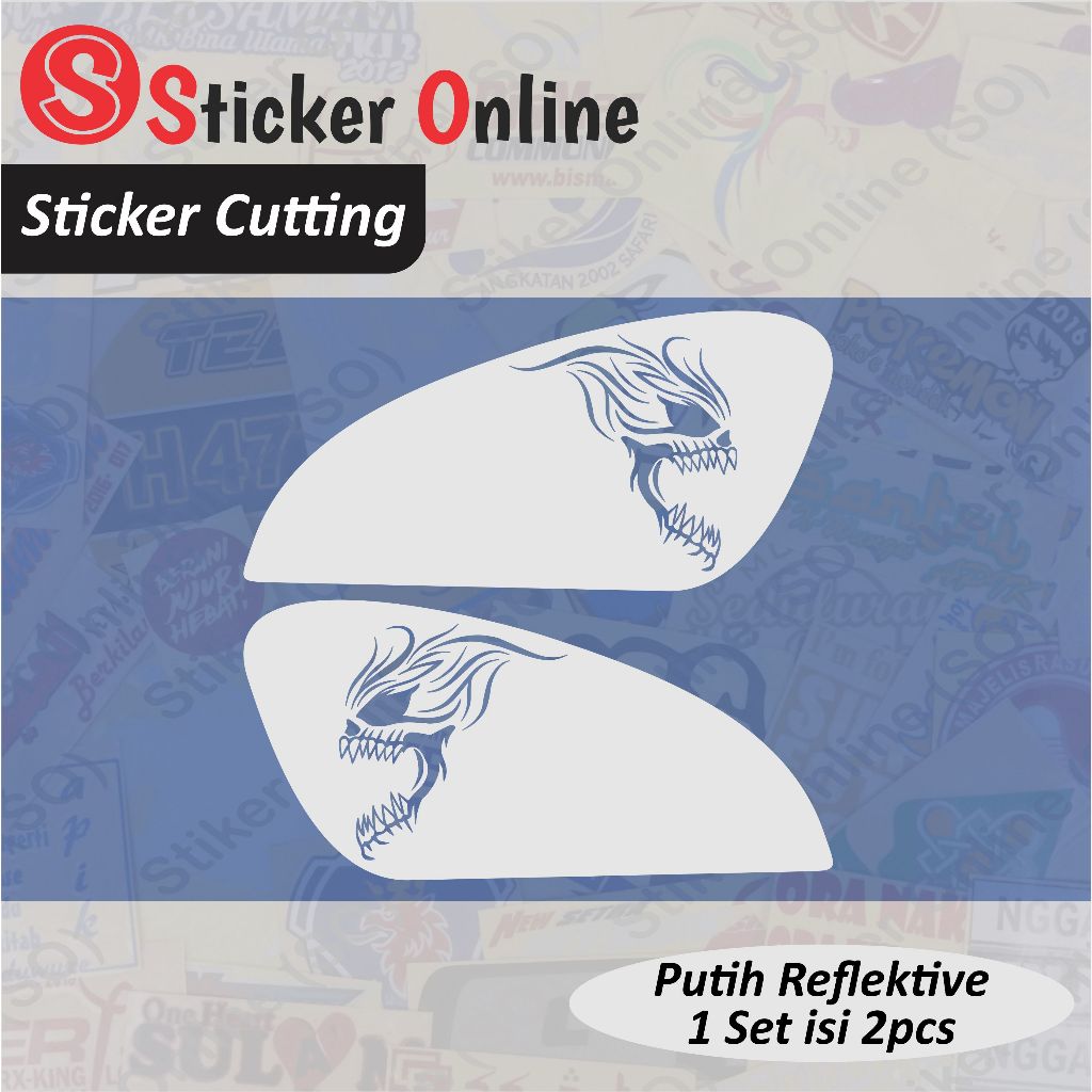 Stiker Striping XSR Tengkorak | Sticker Cutting Striping Tengkorak XSR 155 Tangki Motor