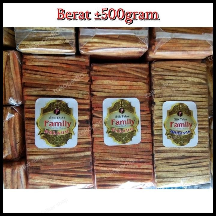 

Stik Talas Khas Pontianak Keripik Tales balado Berat 500gram