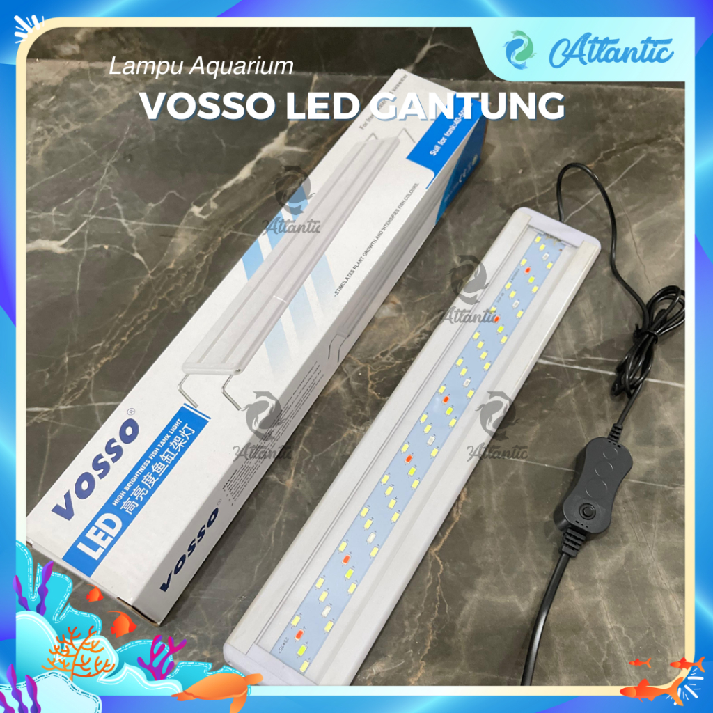 [BEST SELLER] Lampu LED Gantung Aquarium 20–100cm – Super Terang & Awet Lampu Aquarium Adjustable