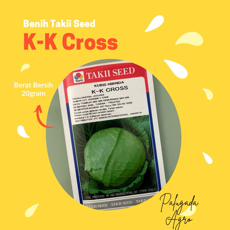 Benih Bibit Kubis Kol KK Cross 20ml Taki Seed