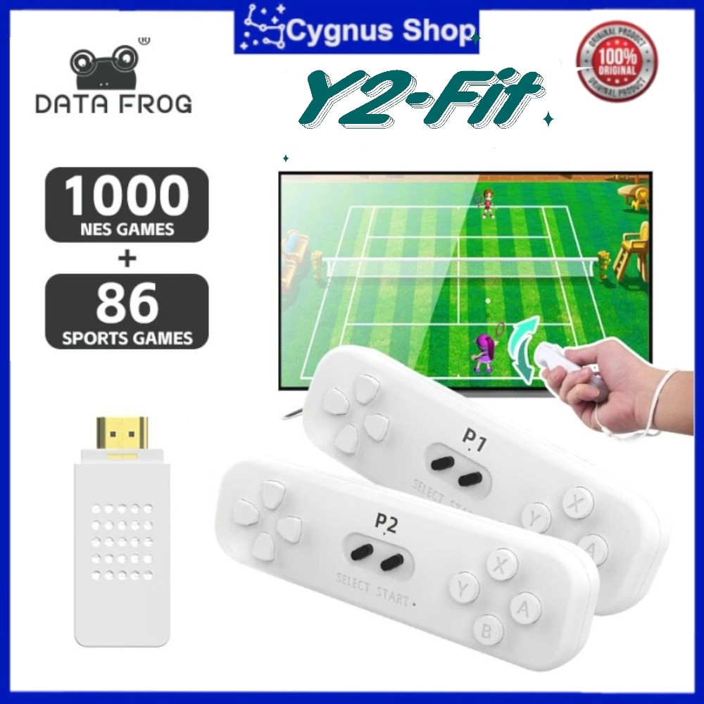 DATA FROG Y2 Fit TV Game Console Interactive Somatosensory Wireless 4K Konsol Game Penginderaan Gera