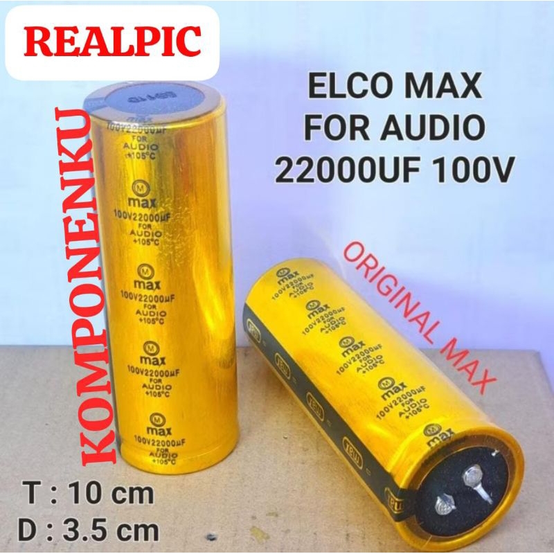 Hrg 1pcs ELCO MAX 22000uf 100v 22.000uf 22.000mk 22000mk 22000mikrp 22.000mikro 22.000uf100v 22000uf