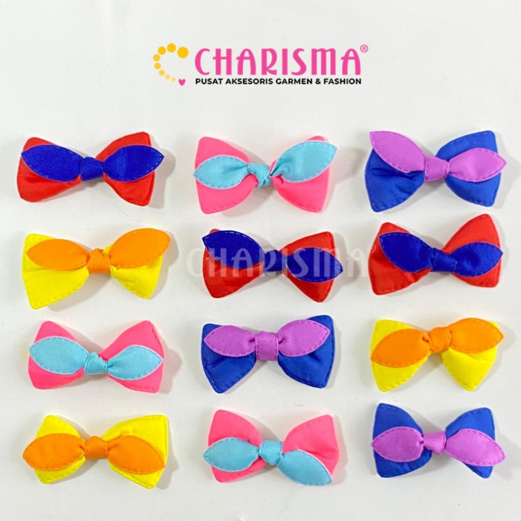 Charisma Aplikasi Pita - Tempelan Motif Pita Warna - Aksesoris Baju / 6,5cm