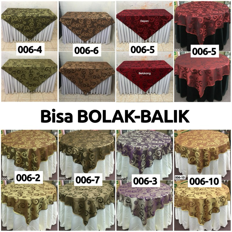 TAPLAK MEJA VIP DEKOR taplak meja prasmanan