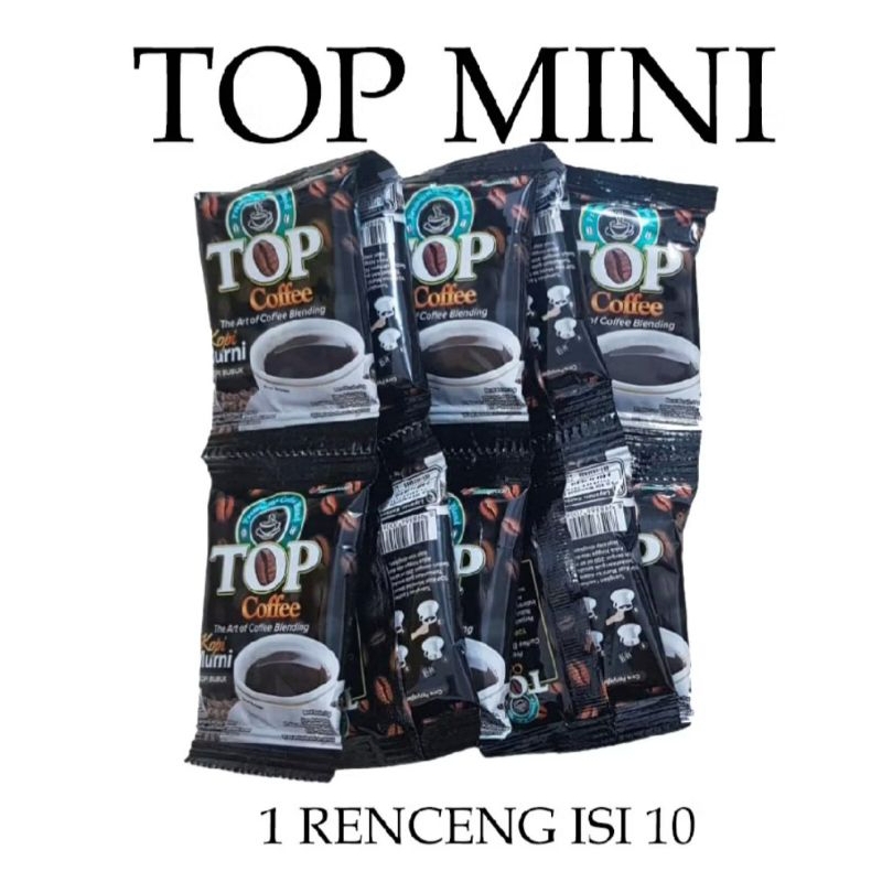 

KOPI TOP MURNI RENCENG 7GR [HARGA 1 RENCENG ISI 10 SACHET]