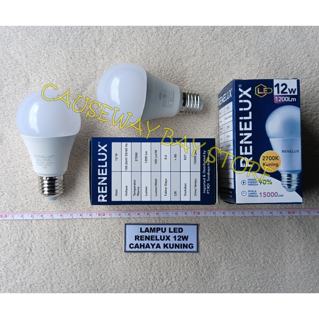 LAMPU LED 12W RENELUX 2700K KUNING