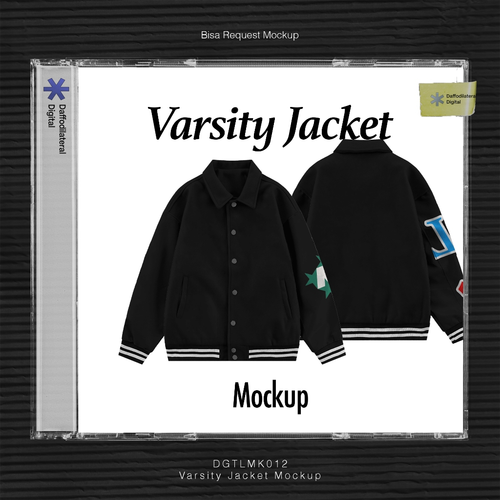 Mockup Jaket Varsity Kerah dan Non Kerah | Varsity Jacket Mockup