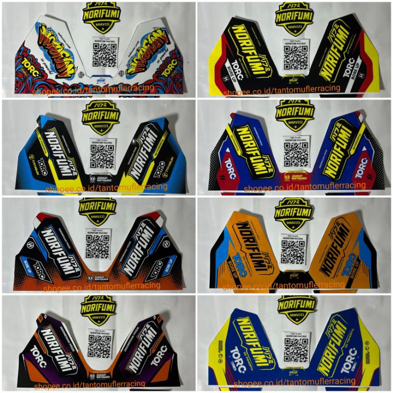 STIKER KNALPOT NORIFUMI TORC | EMBLEM NORIFUMI TORC | STIKER NORIFUMI TORC TAHAN PANAS CFR KLX WR155