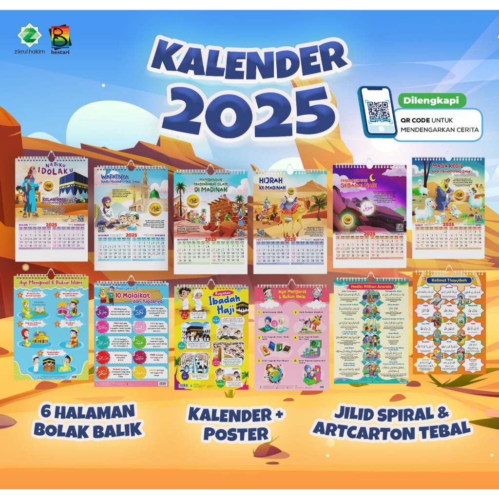 

Kalender Islami 2025 TEMA NABIKU IDOLAKU - Kalender Edukatif + SCAN BARCODE - Kalender Dinding