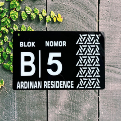Nomor Rumah Akrilik/Papan Nama Rumah/Tulisan Nama Rumah