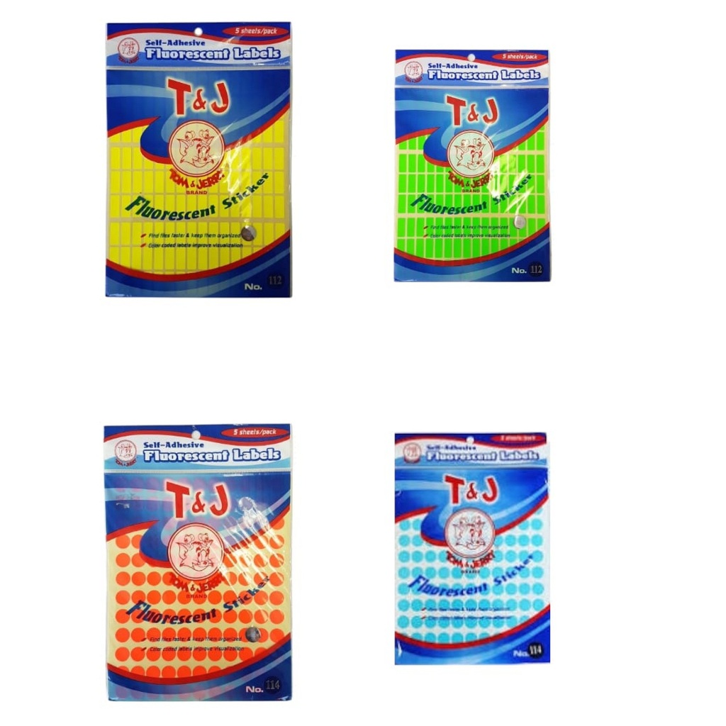 label warna fluorescent tom & jerry