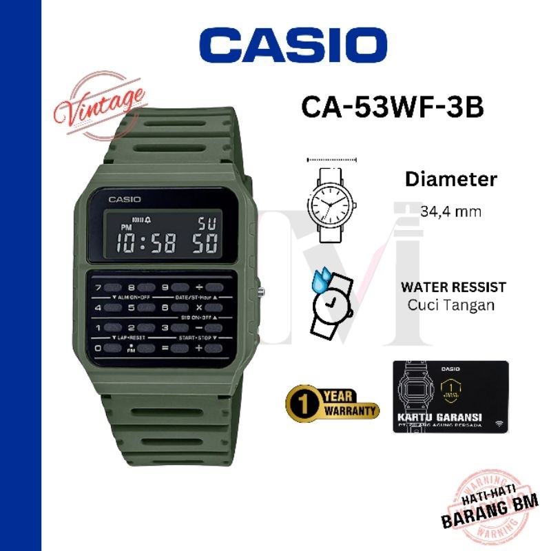 

CASIO CA-53WF-3B Jam Tangan Original Digital Karet Sport Antiair CA-53WF-3BDF CA53
