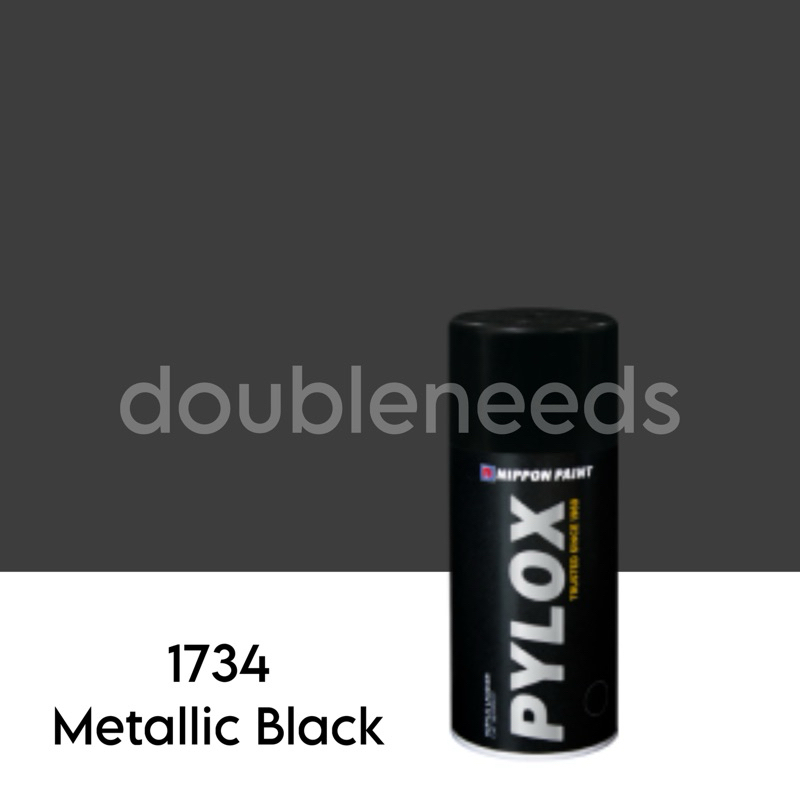 PYLOX 1734 METALLIC BLACK / CAT SEMPROT PYLOX HITAM 300cc