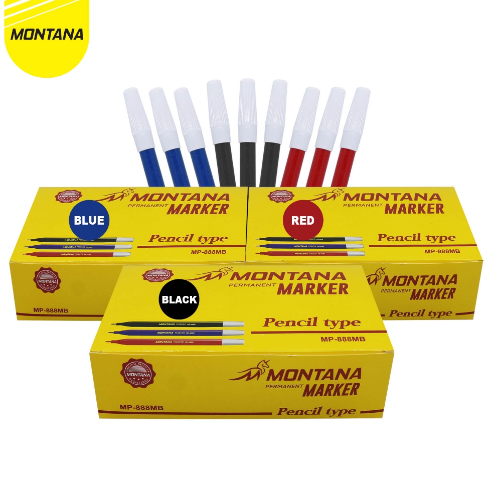 

KODE J75E Montana Spidol Marker Permanent Kecil Box Spidol Permanent MP888MB