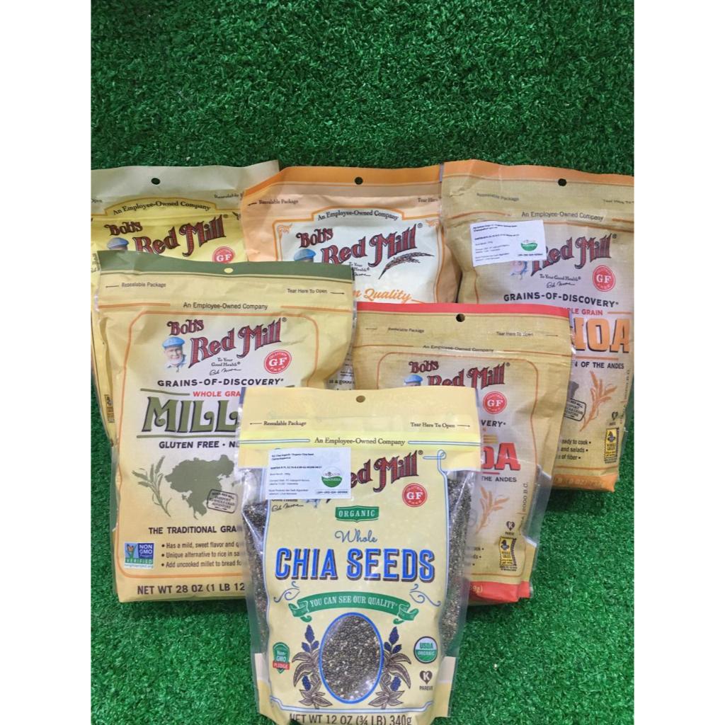 

Bob's Red Mill Oats/Flour/Seeds/Baking Gluten Free Premium Quality Oatmeal/Tepung/Kacang/Bahan Kue Impor