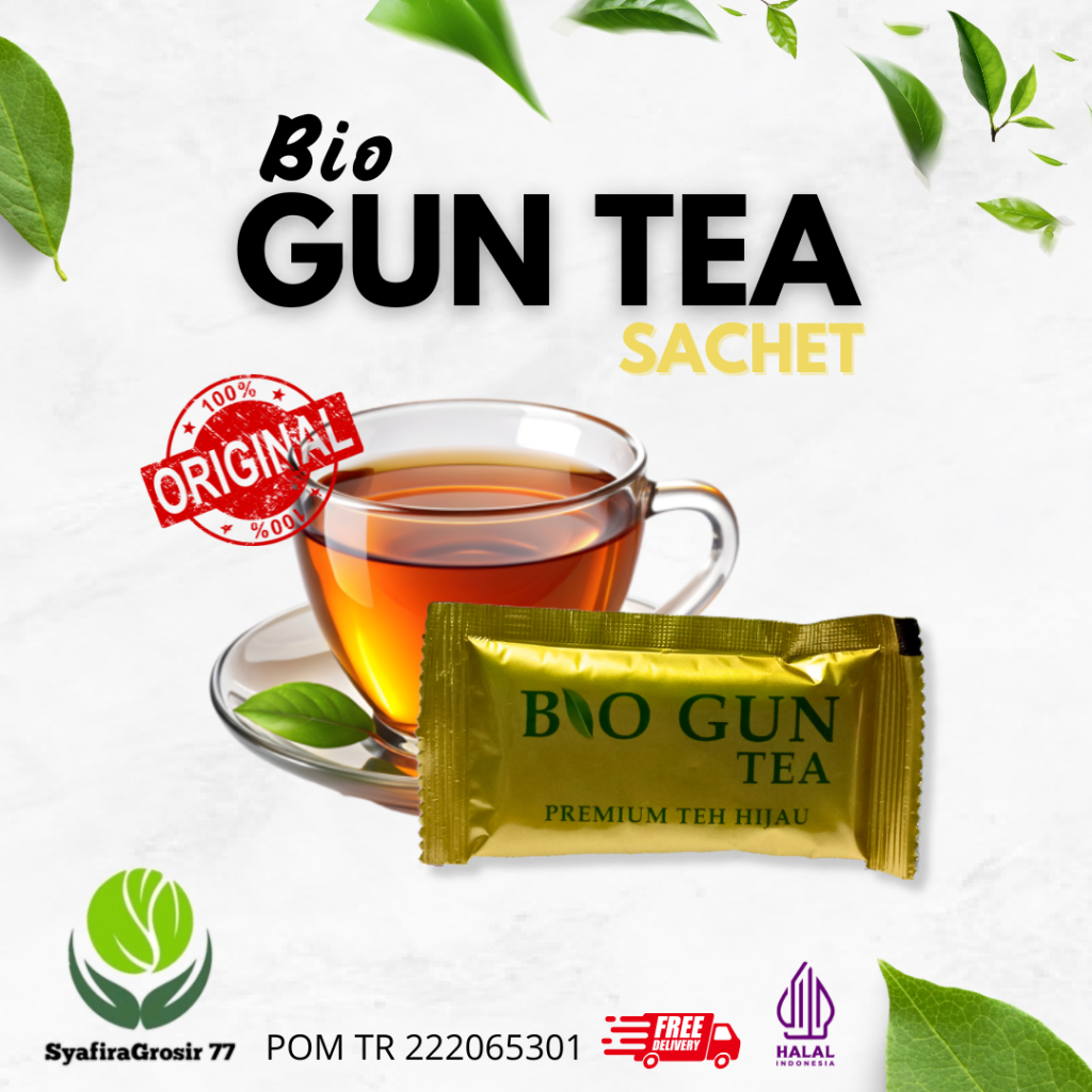 

Bio Gun Tea (Teh Hijau Premium) - Original per-SACHET
