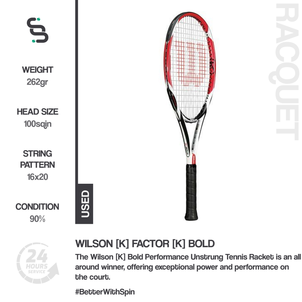 Raket Tenis Bekas Wilson [K] Factor [K] Bold
