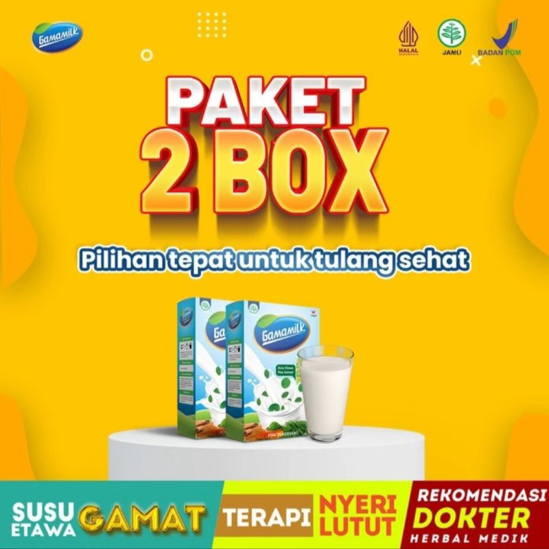 

Paket 2 box Gamamilk - susu etawa Gamat, solusi masalah pada tulang sendi
