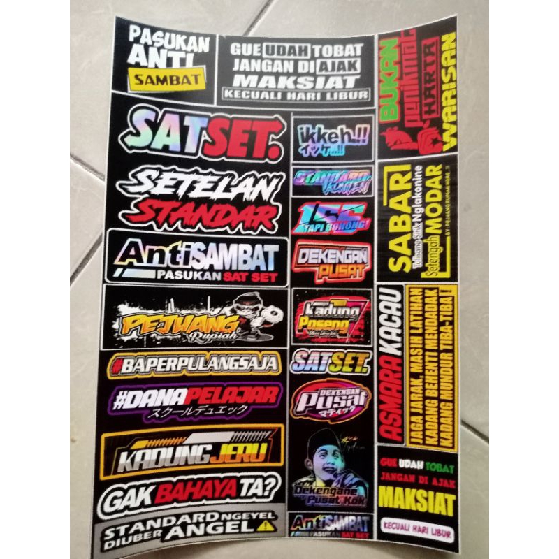 

STIKER KATA KATA | STIKER PACK | STIKER 1 LEMBAR | STIKER VYNIL | STIKER ANTI AIR