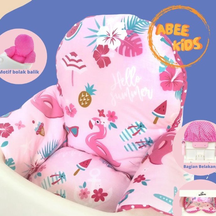 Eksklusif Alas kursi makan bayi universal motif bolak balik bantal kursi makan