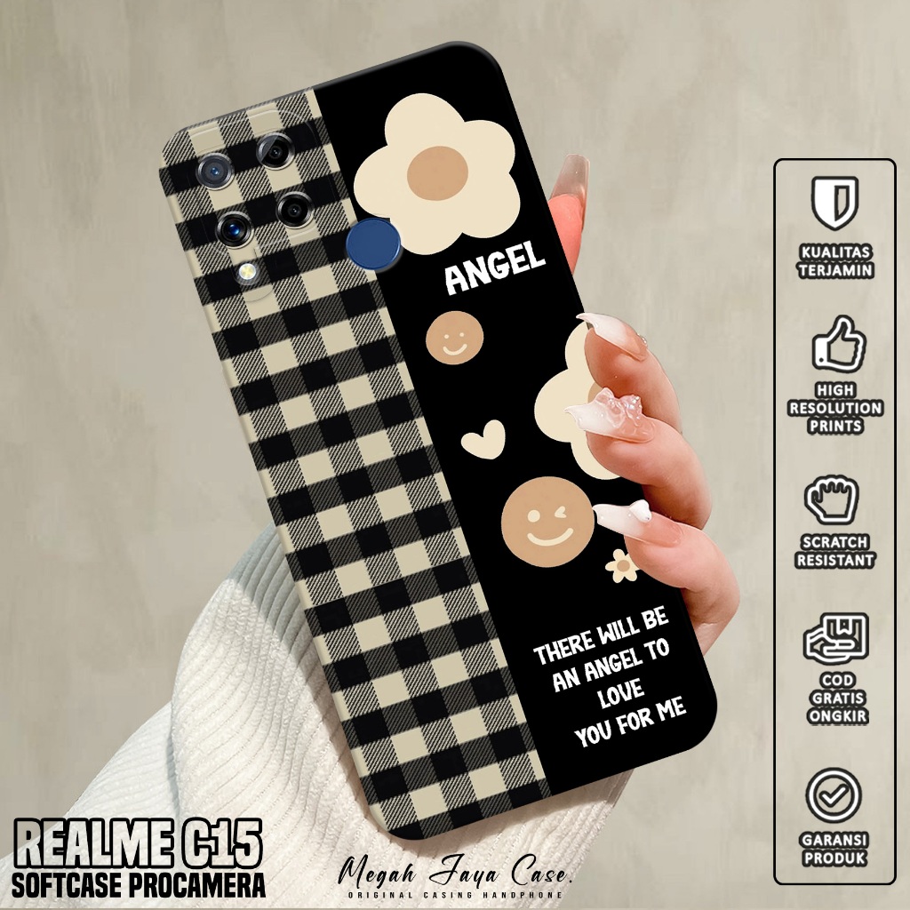 Case REALME C15 - Softcase Hp REALME C15 Motif BUNGA - Silikon Hp REALME C15 - Kondom Hp REALME C15 