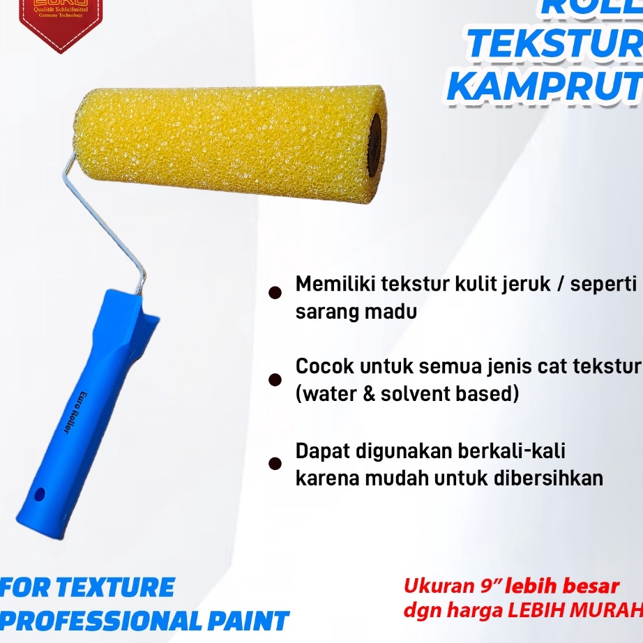 Terbatas Roll Cat Tekstur Motif Kamprot Roll 9 Inch Texture Roller Paint