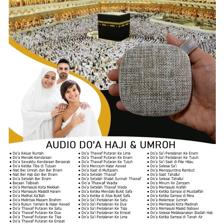 Audio Khusus Doa Haji dan Umroh Speaker Doa Haji Umroh Speaker Murottal Doa Haji Umroh Speaker Mini 