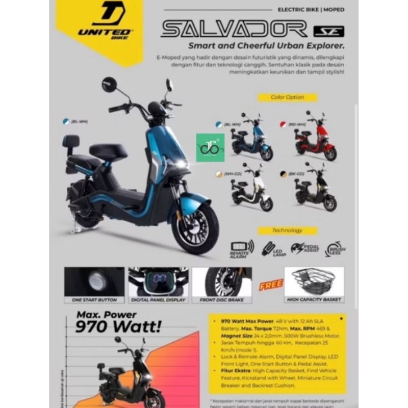 Sepeda Listrik United Salvador SE TERBARU