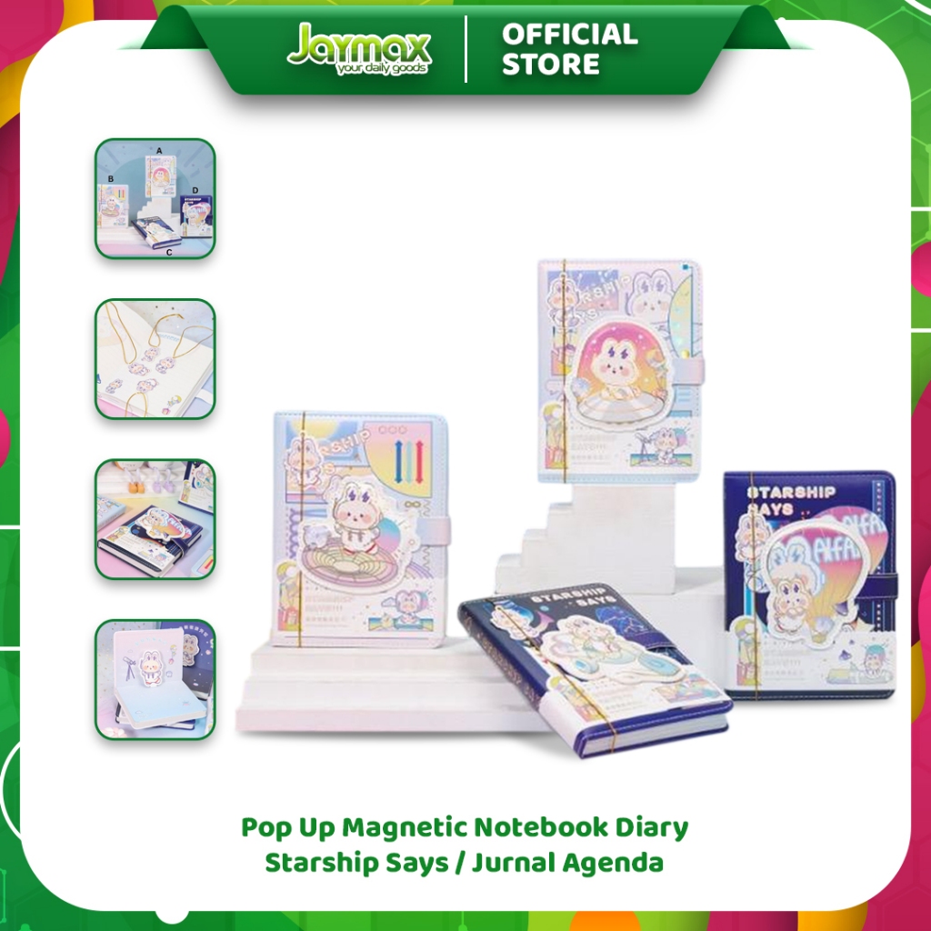 

Pop Up Magnetic Notebook Diary Starship Says / Jurnal Agenda