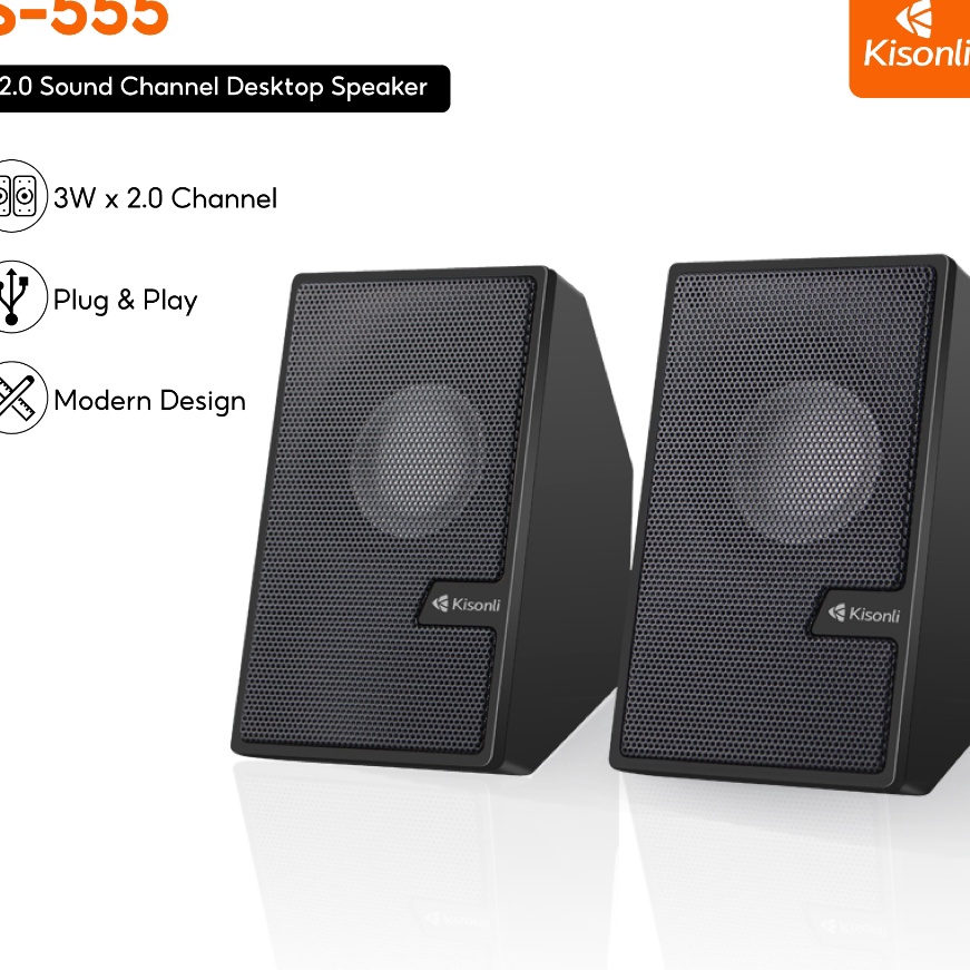 KP8 KISONLI Speaker Gaming Laptop  Komputer S555 Strong Bass And Compatibility