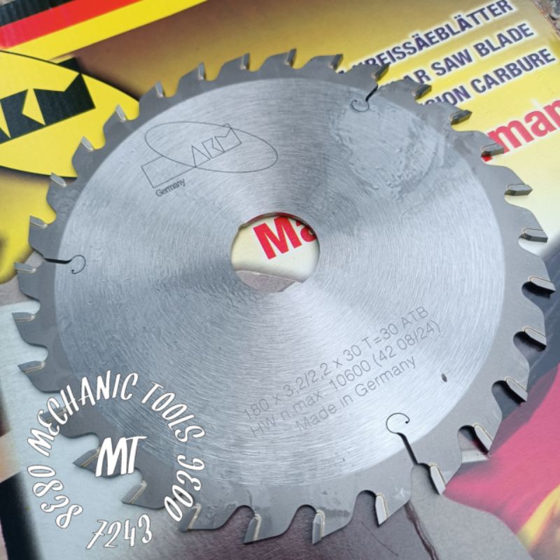 Circular saw blade Gergaji kayu 7" Inch 30 T akm Getmany Mata Gergaji belah kayu 7 inchi 30 Mata