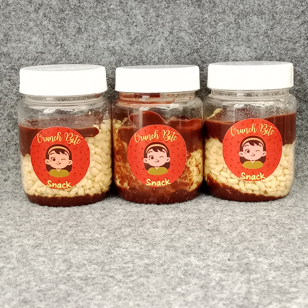 

Crispy Choco Jar With Premium Choco by CrunchBite | Jar Choco Rice Crispy 70gr