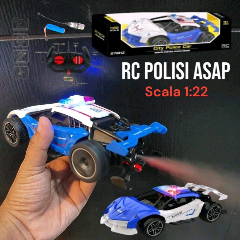 Mobil RC City Police F1 Remote Control Polisi Mobil RC Polisi Asap