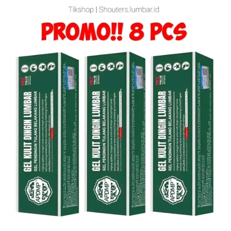 8 Pcs Salep Lumbar Original 100% Asli Lumbar Cold Compress Gel Original Lumbar Spine Cooling Gel Ory