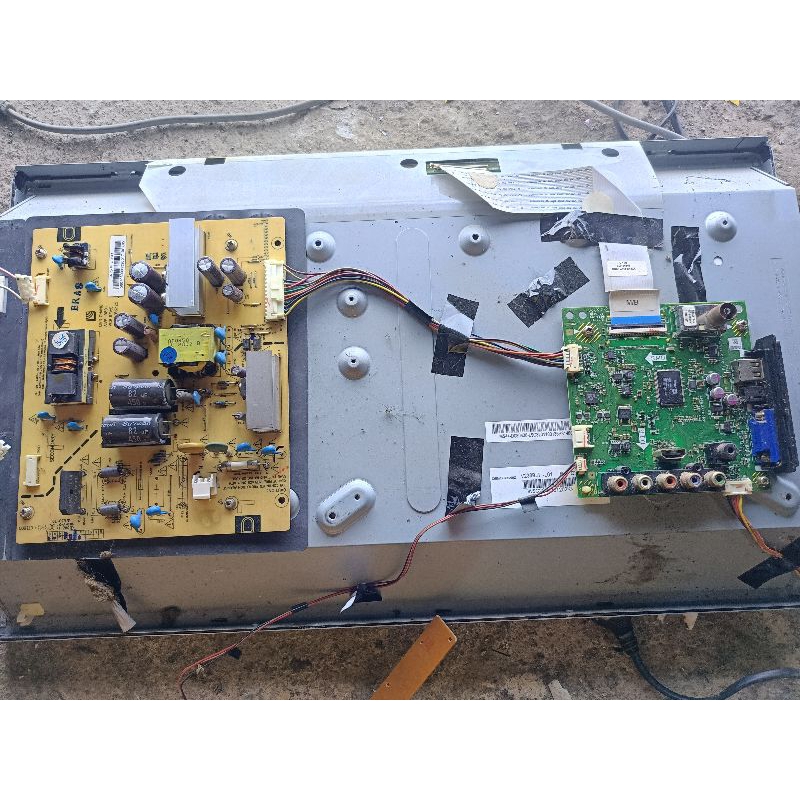 mesin tv led lc24n407i 24n4071 mainboard psu powersuplay mb tv sharp lc-24n407i 24n407i