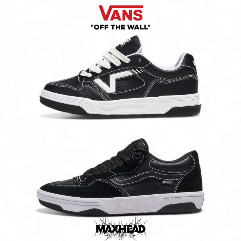 Vans Upland Leather & Skateboarding Rowan 2 Black White Original 100%
