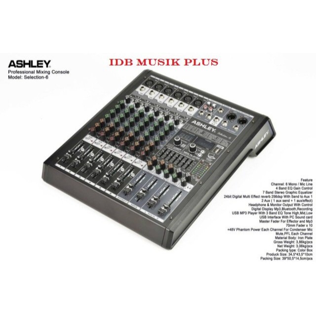 Mixer 6 Ch Ashley Selection6 Selection 6 Original