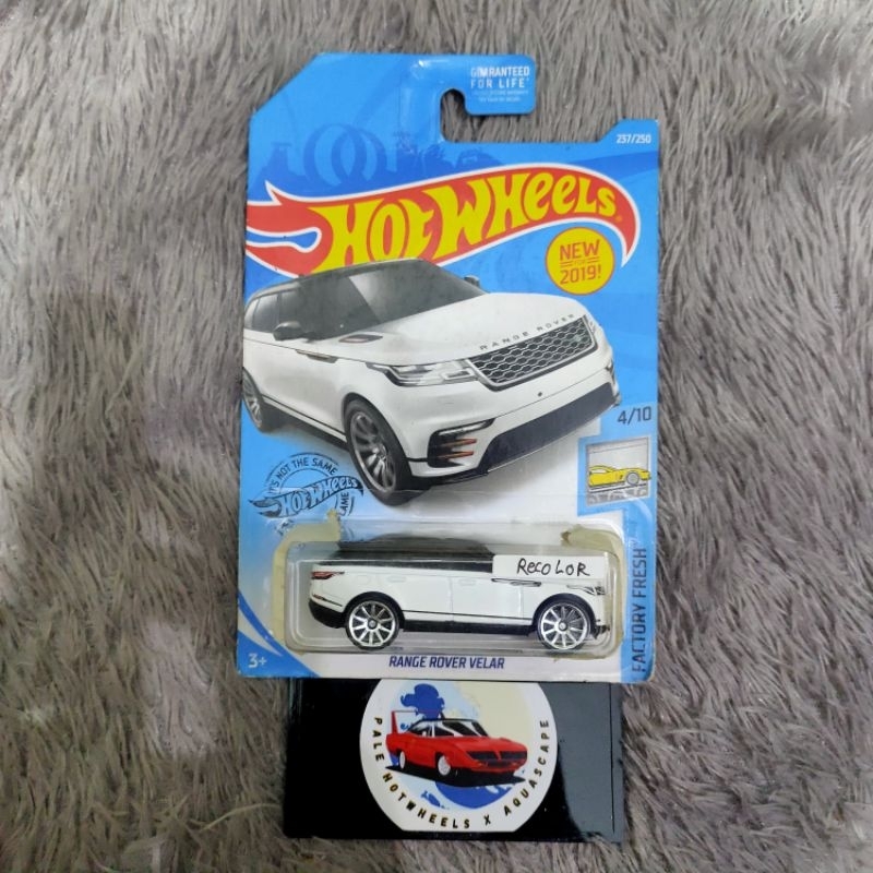 HOTWHEELS RANGE ROVER VELAR KROGER EXCLUSIVE RECOLOR WHITE US CAR RARE