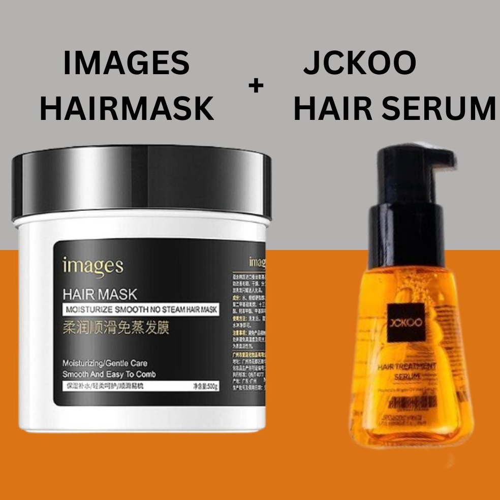 Pusat Original JCKOO BPOM HAIR SERUM  JCKOO Hairmask Vitamin Pelurus Rambut Tanpa Catok