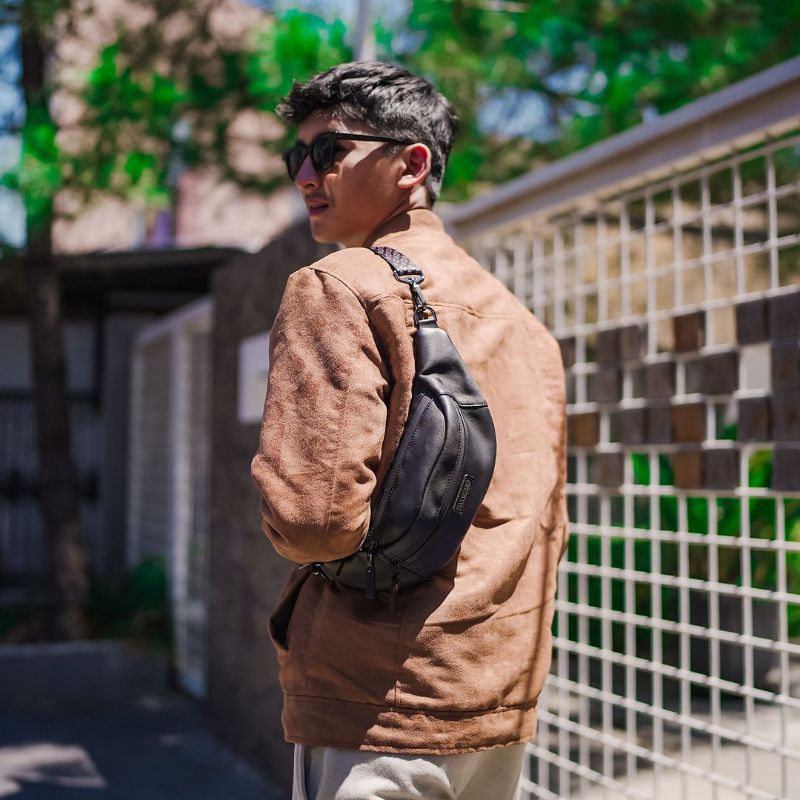 New Waist Bag Pria Kulit Asli