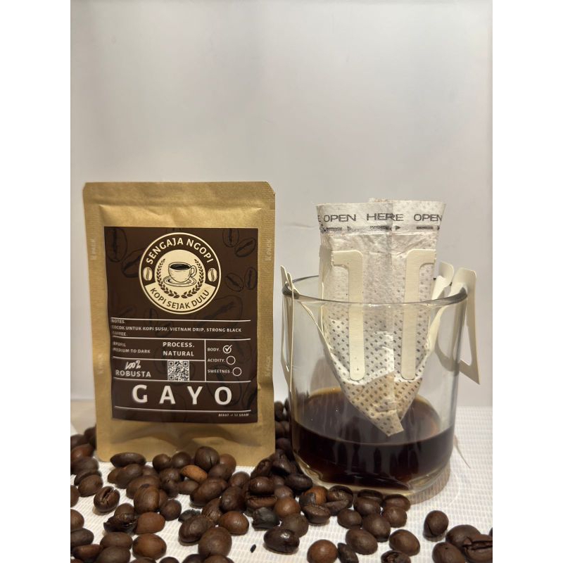 

Sengaja Coffee Drip Bag / Filter Bag: Gayo - isi 5 Drip bag