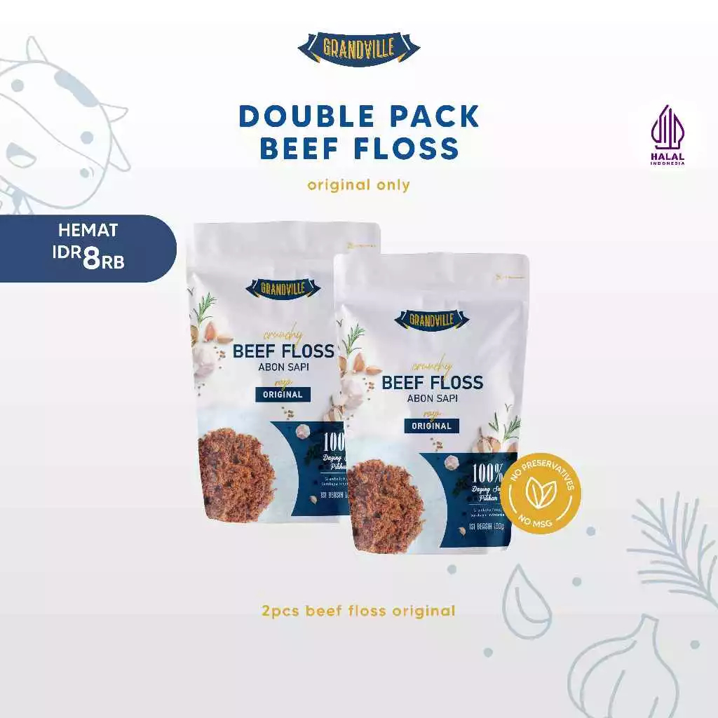 

Grandville abon sapi Crunchy 2 Pack Original