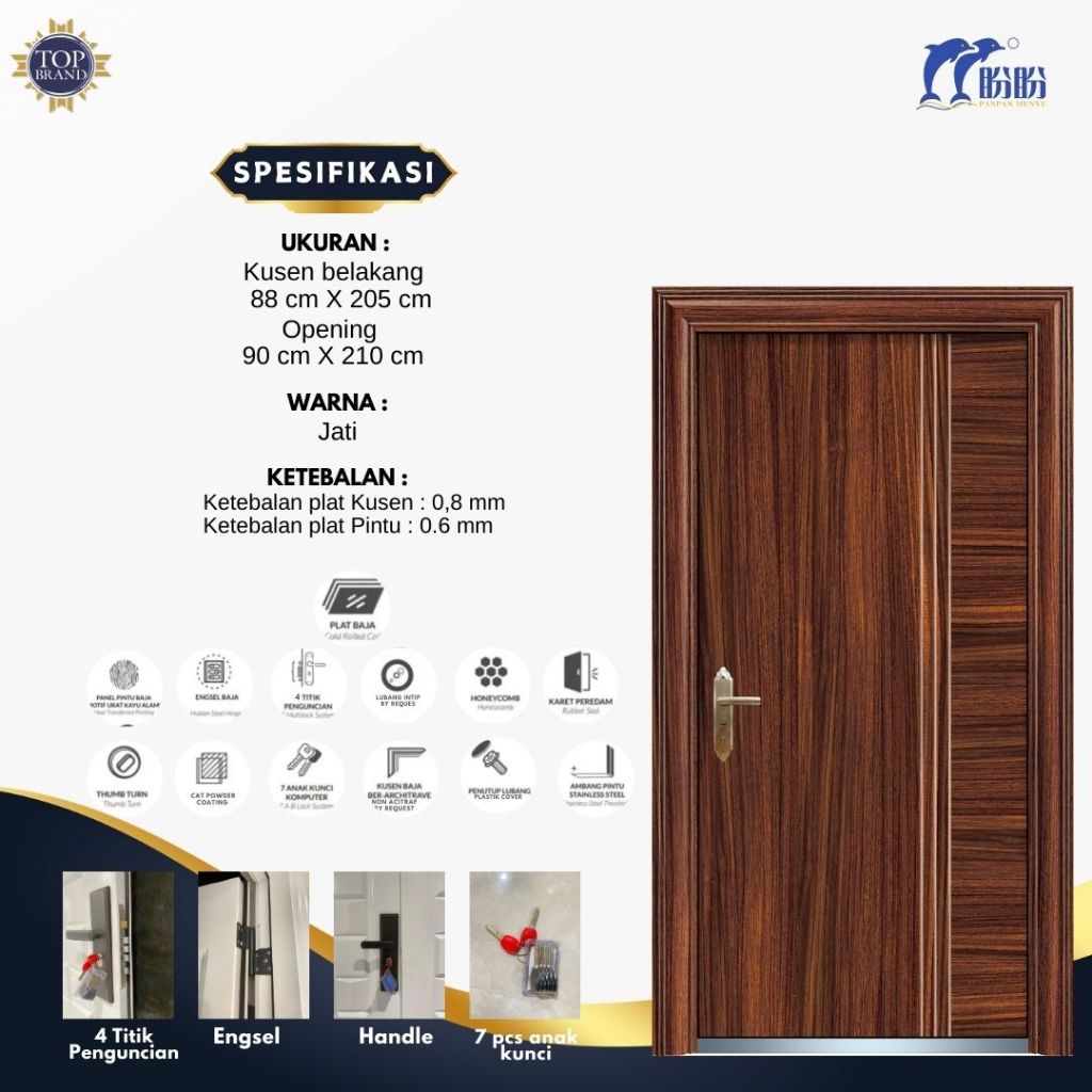 PINTU BAJA PANPAN SINGLE/PINTU BAJA RUMAH/PINTU UTAMA RUMAH/PINTU PANPAN/PINTU KAMAR MINIMALIS