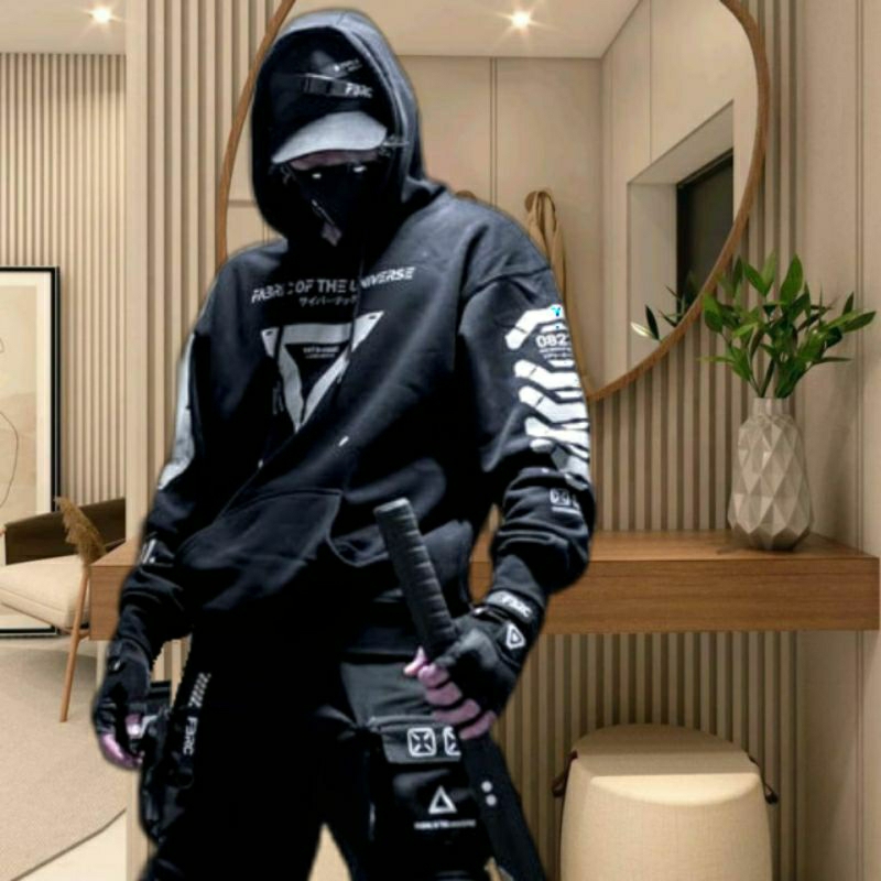 BLACK NINJA VR-02 | Cyberpunk Hoodie - Techwear Style